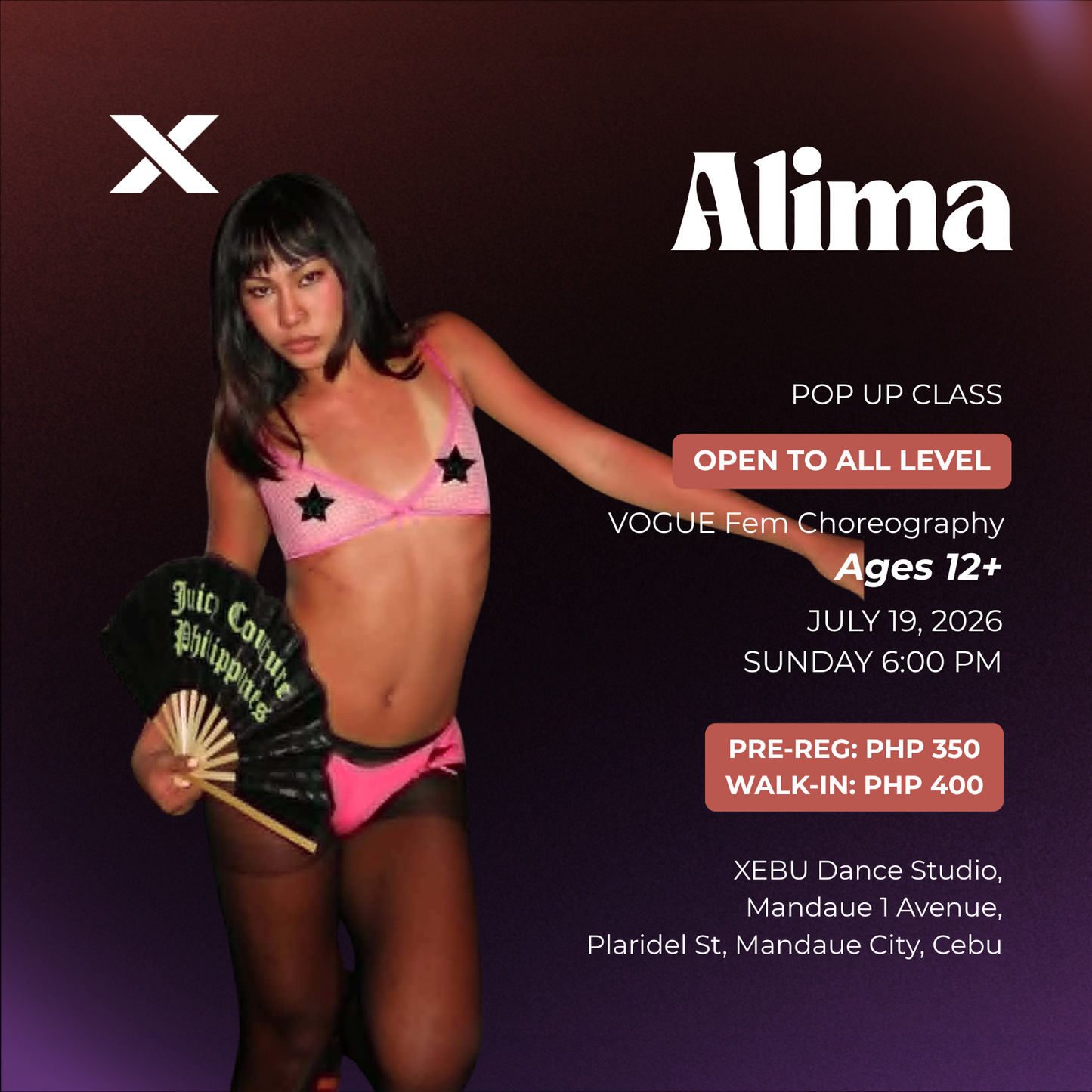 OPEN TO ALL LEVEL | VOGUE Fem Choreography with Alima | Sunday 6:00 PM