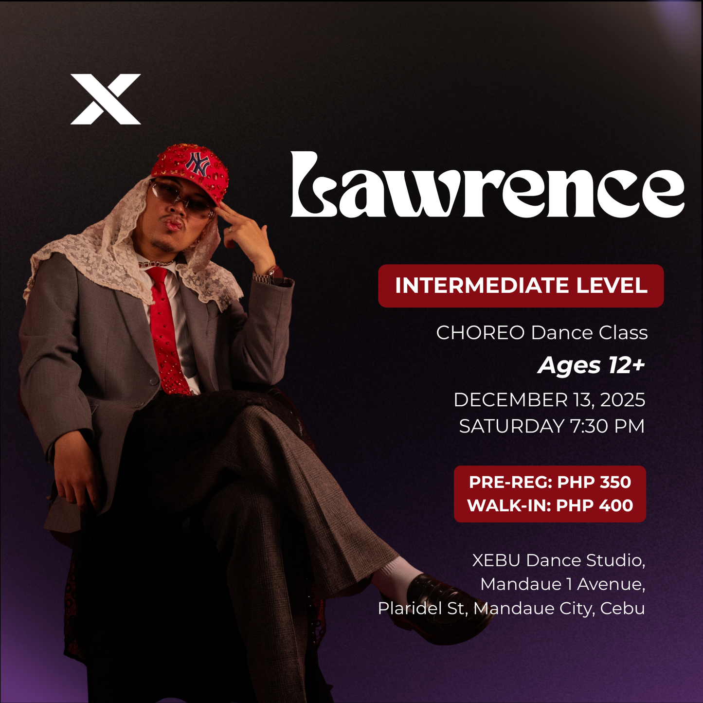 INTERMEDIATE | Choreo Dance Class with Lawrence | Saturday 7:30 PM