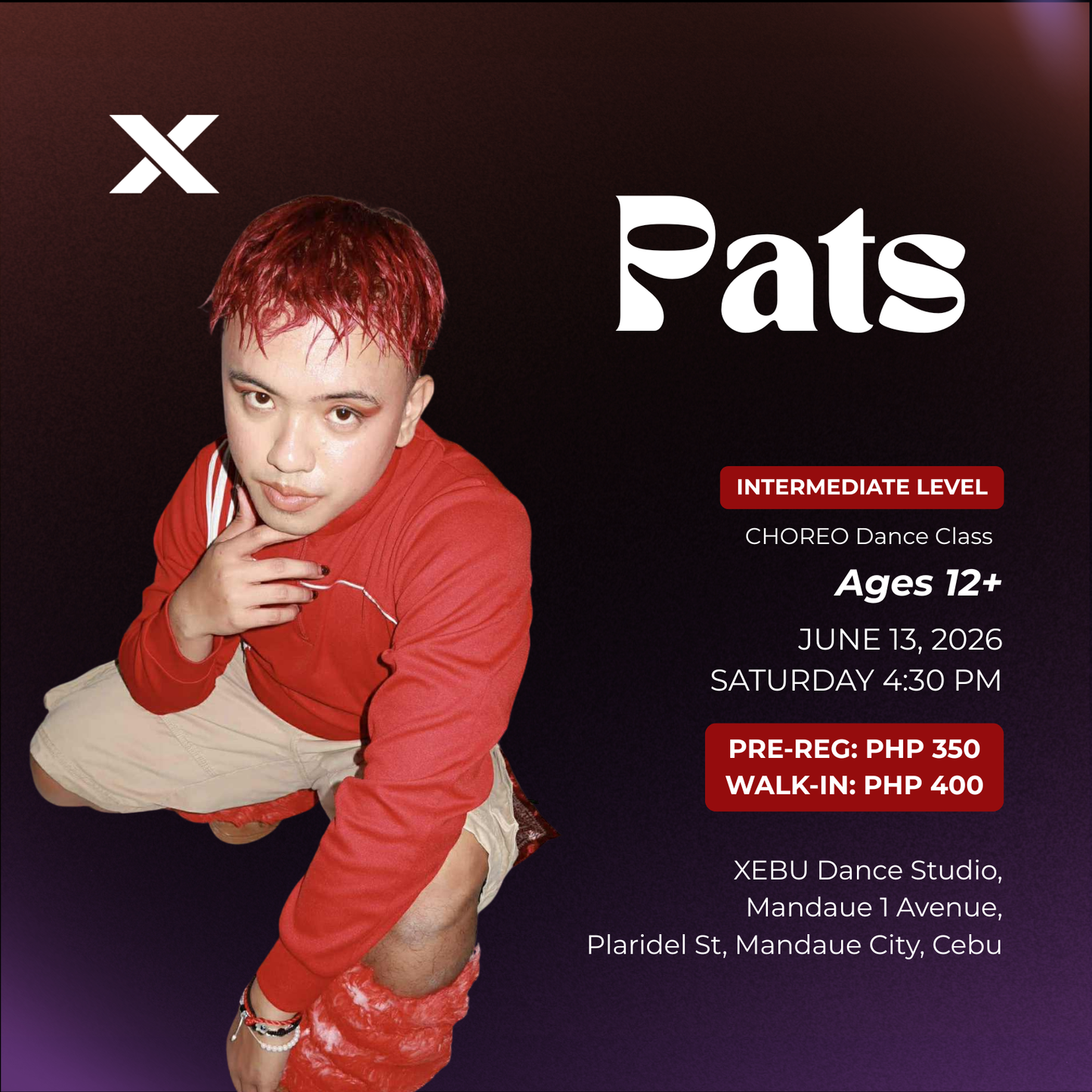 INTERMEDIATE | CHOREO Dance Class with Pats | Saturday 4:30 PM