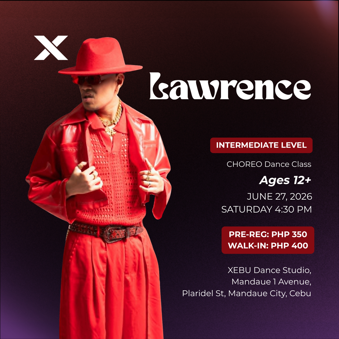 INTERMEDIATE | CHOREO Dance Class with Law | Saturday 4:30 PM