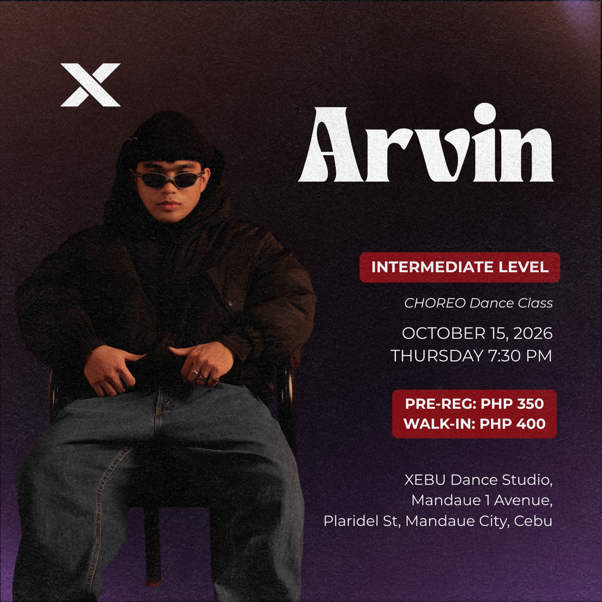 INTERMEDIATE | CHOREO Dance Class with Arvin | Thursday 7:30 PM