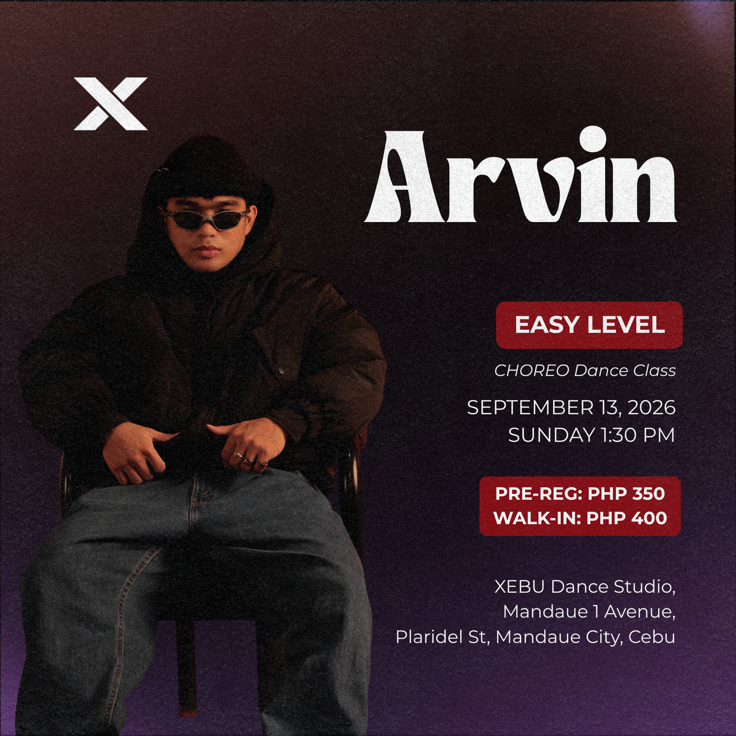 EASY | CHOREO Dance Class with Arvin | Sunday 1:30 PM