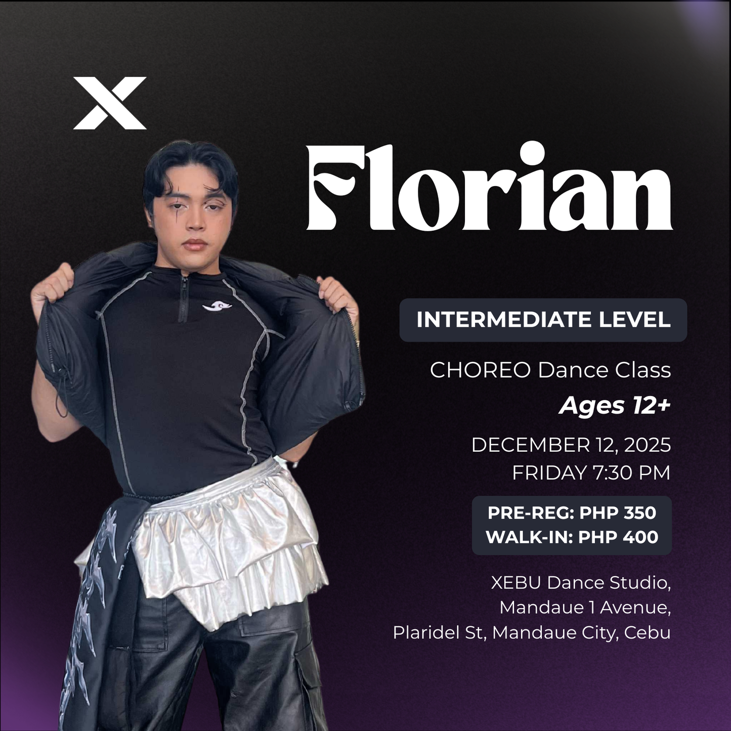 INTERMEDIATE | Choreo Dance Class with Florian | Friday 7:30 PM