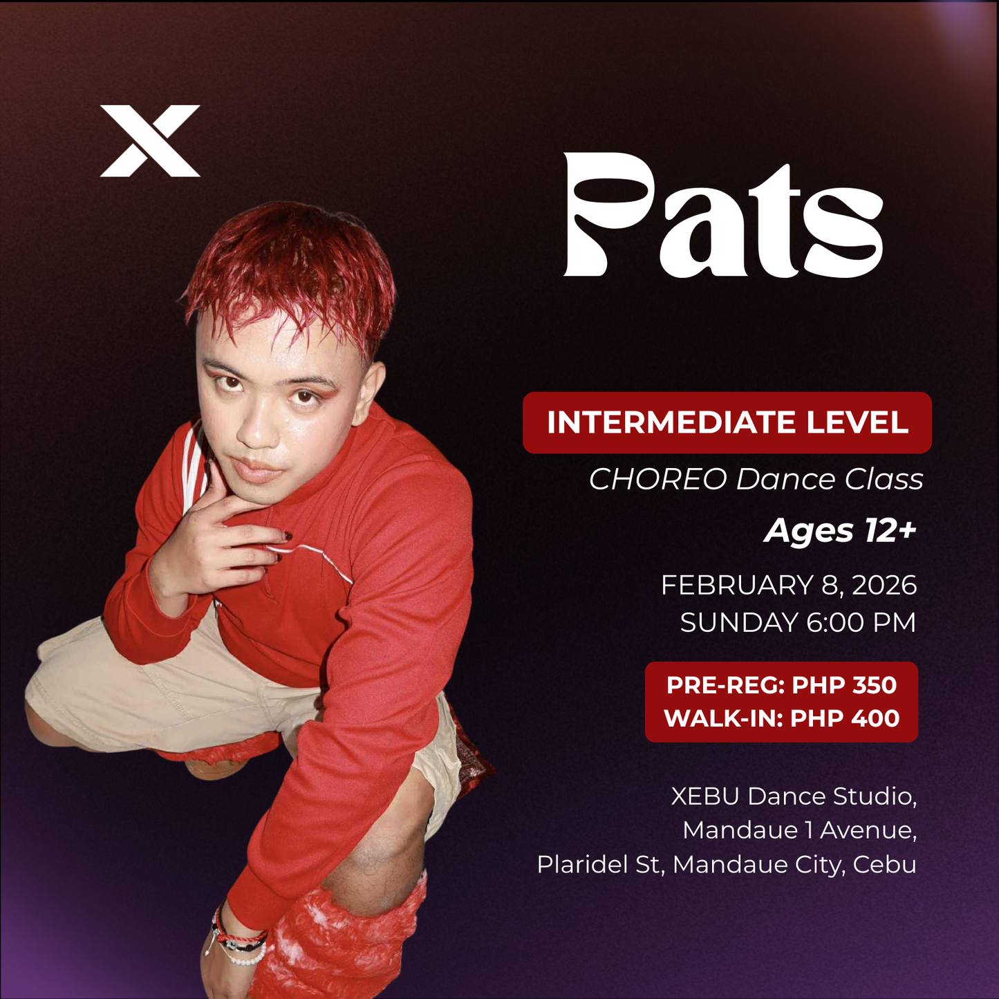 INTERMEDIATE | CHOREO Dance Class with Pats | Sunday 6:00 PM