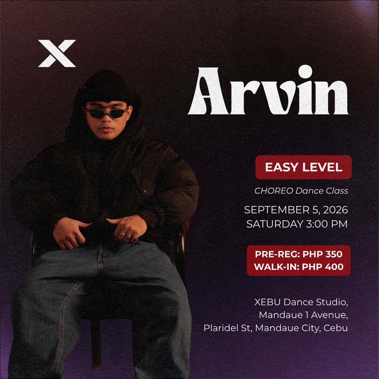 EASY | CHOREO Dance Class with Arvin | Saturday 3:00 PM