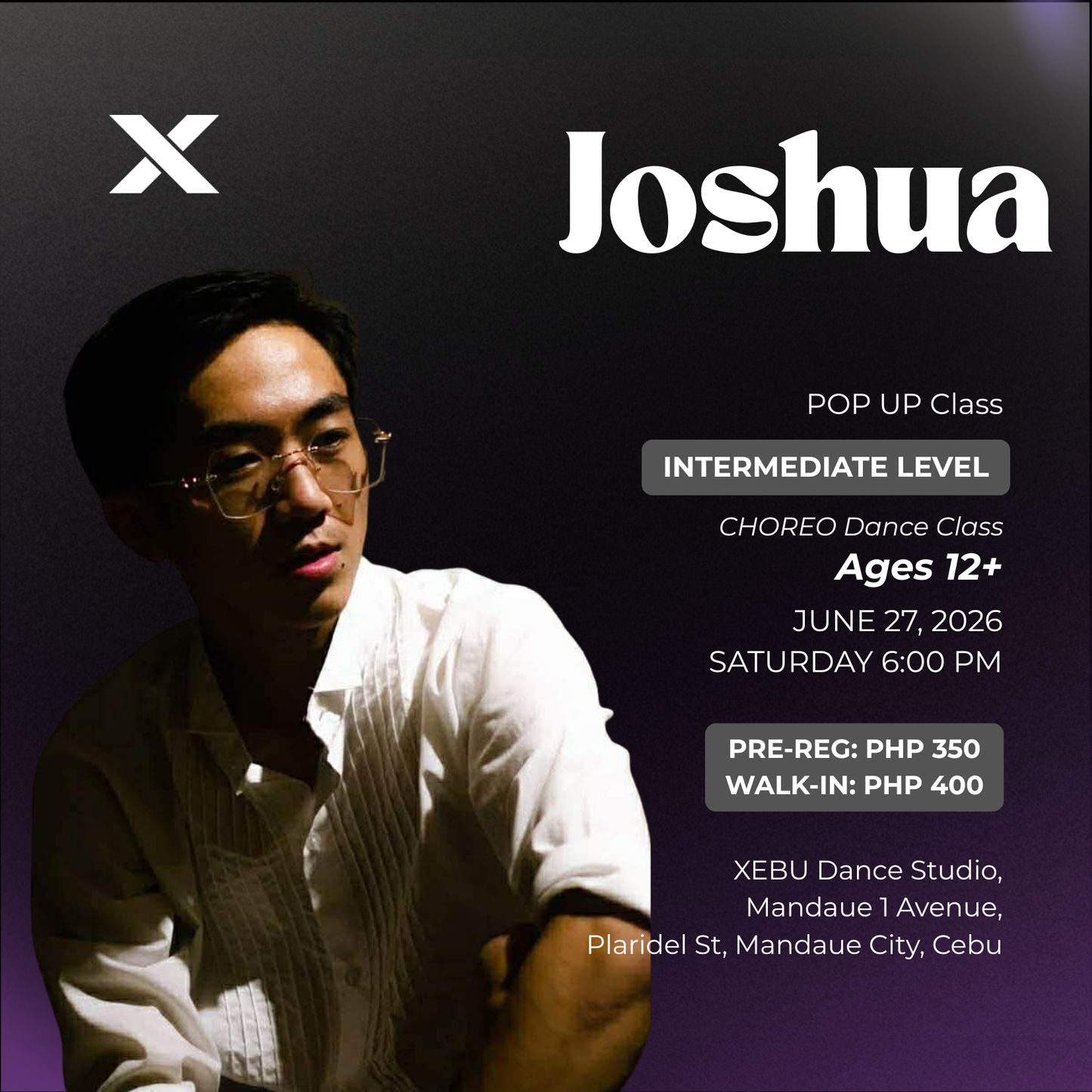 INTERMEDIATE | CHOREO Dance Class with Joshua | Saturday 6:00 PM