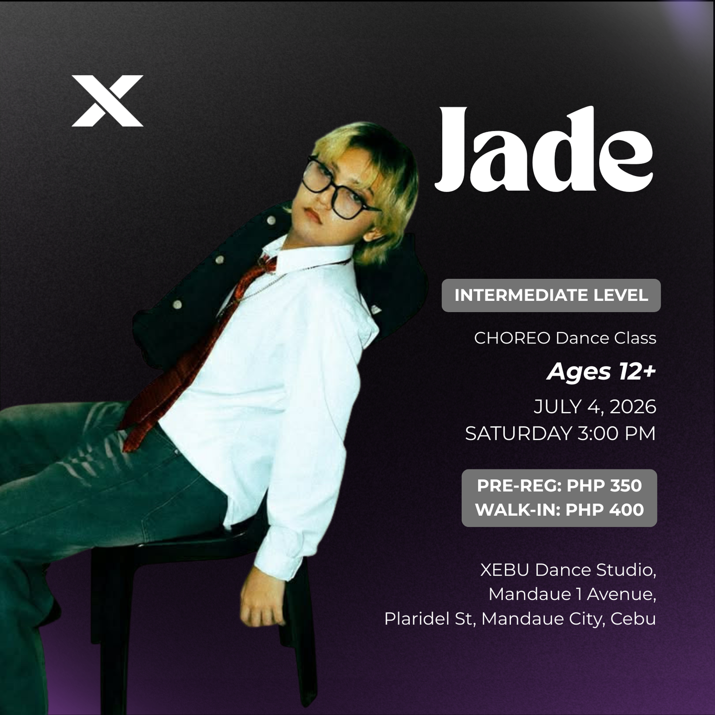 INTERMEDIATE | CHOREO Dance Class with Jade | Saturday 3:00 PM