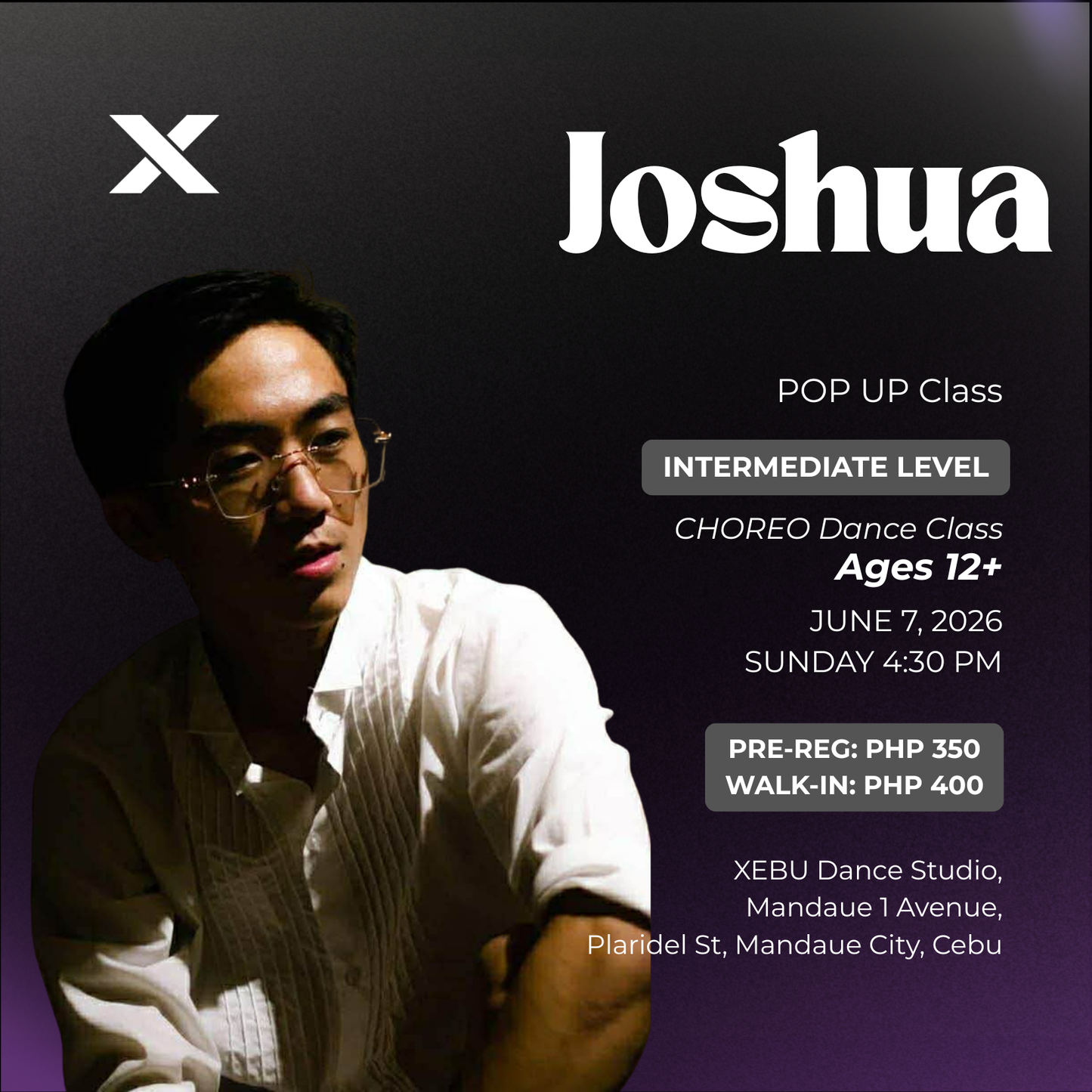 INTERMEDIATE | CHOREO Dance Class with Joshua | Sunday 4:30 PM