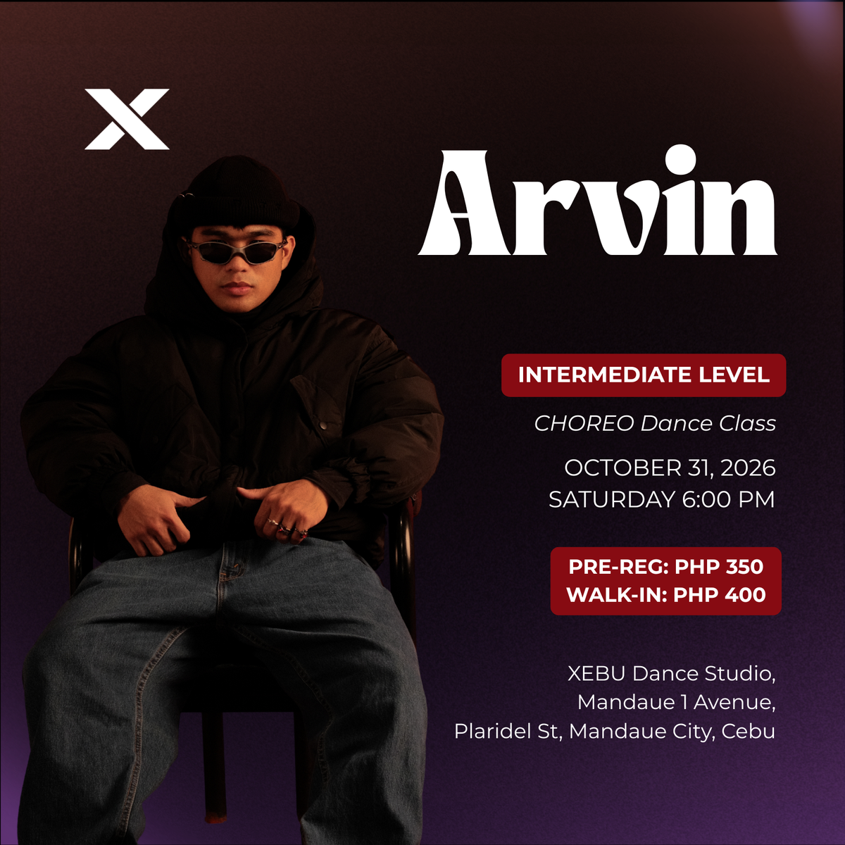 INTERMEDIATE | CHOREO Class with Arvin | Saturday 6:00 PM