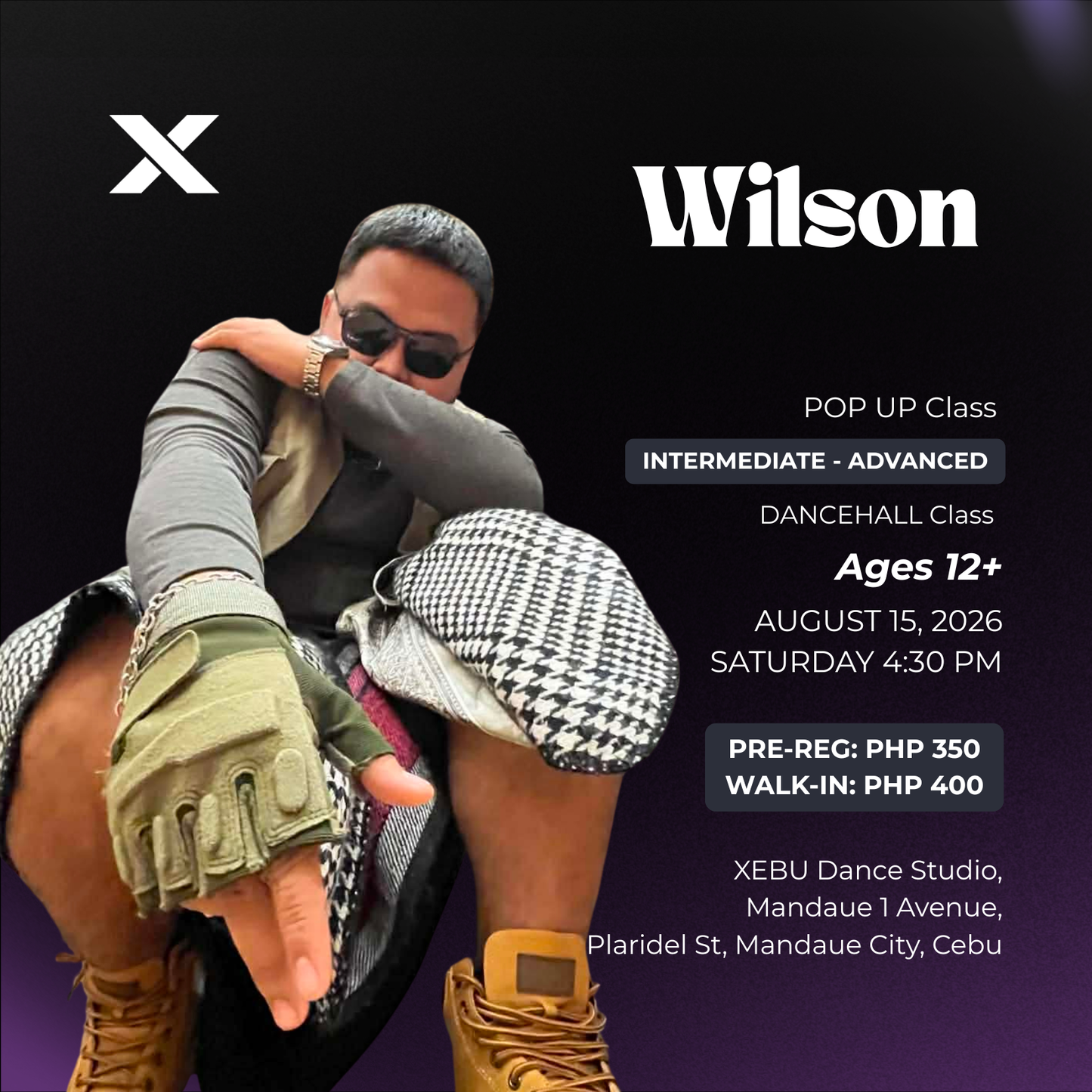 INTERMEDIATE - ADVANCED | DANCEHALL Class with Wilson | Saturday 4:30 PM