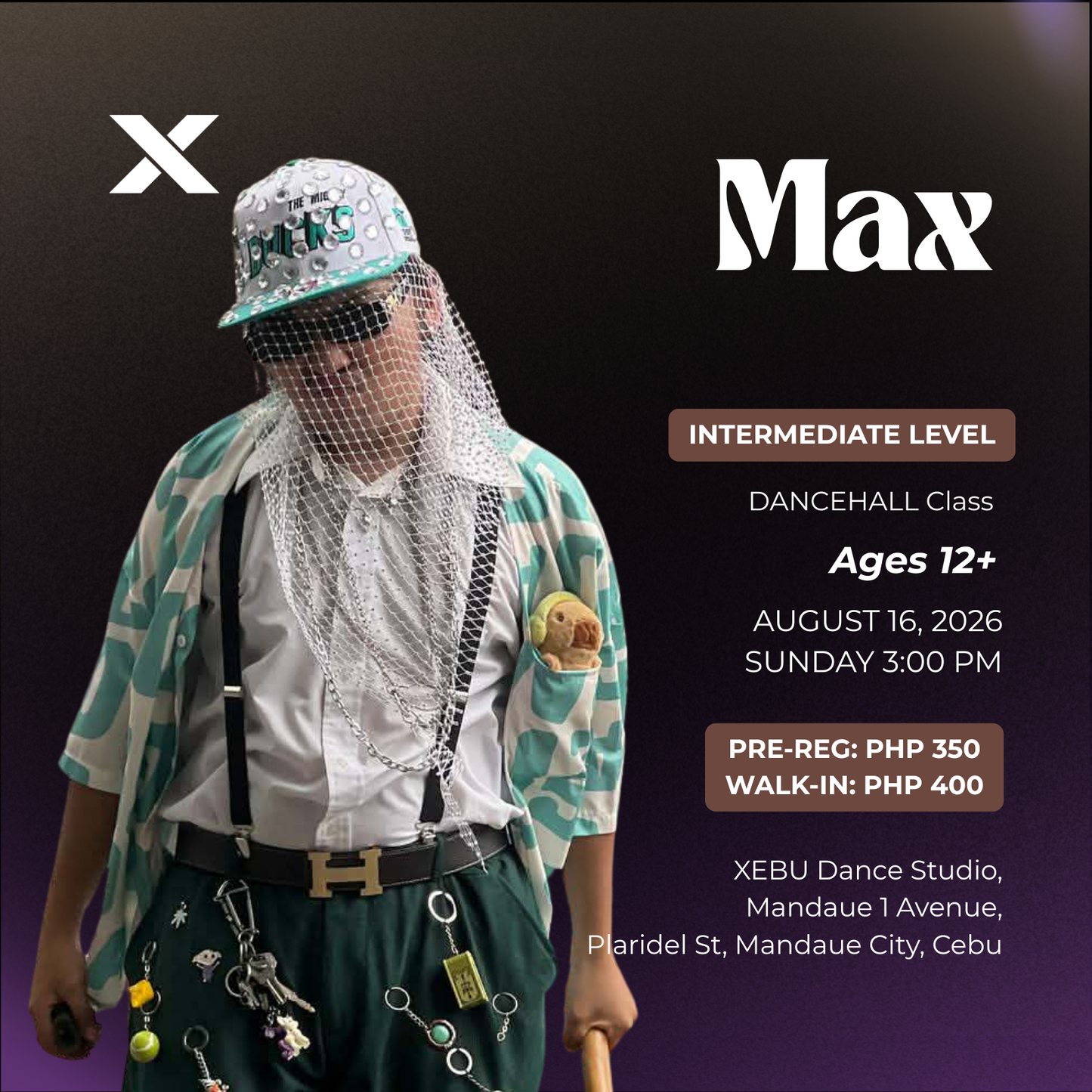 INTERMEDIATE | DANCEHALL Class with Max | Sunday 3:00 PM