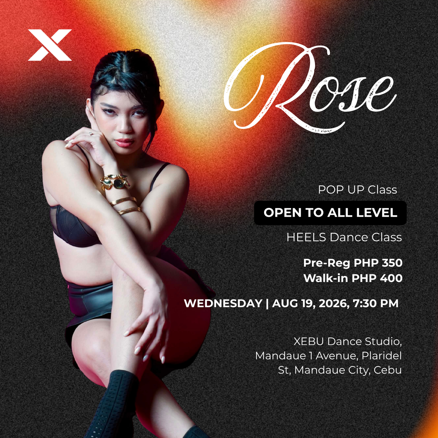 OPEN TO ALL LEVEL | HEELS Dance Class with Rose | Wednesday 7:30 PM