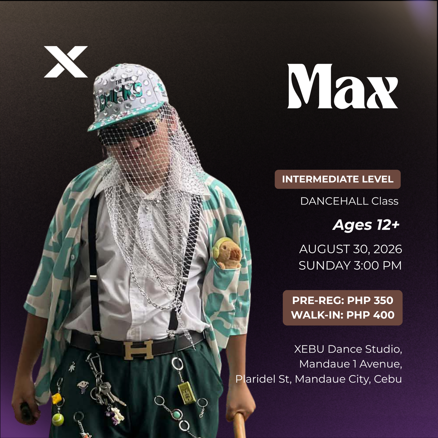 INTERMEDIATE | DANCEHALL Class with Max | Sunday 3:00 PM