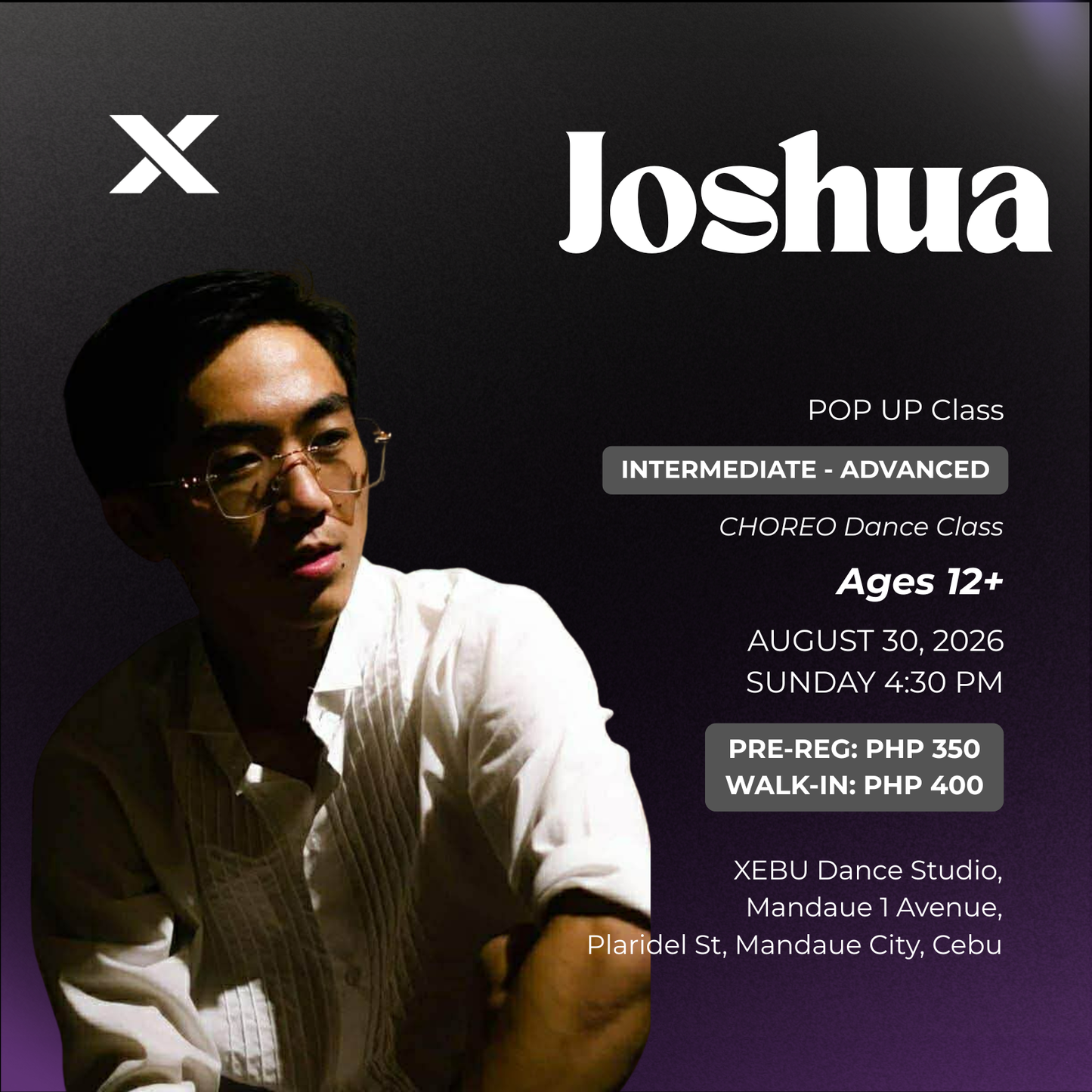 INTERMEDIATE - ADVANCED | CHOREO Dance Class with Joshua | Sunday 4:30 PM