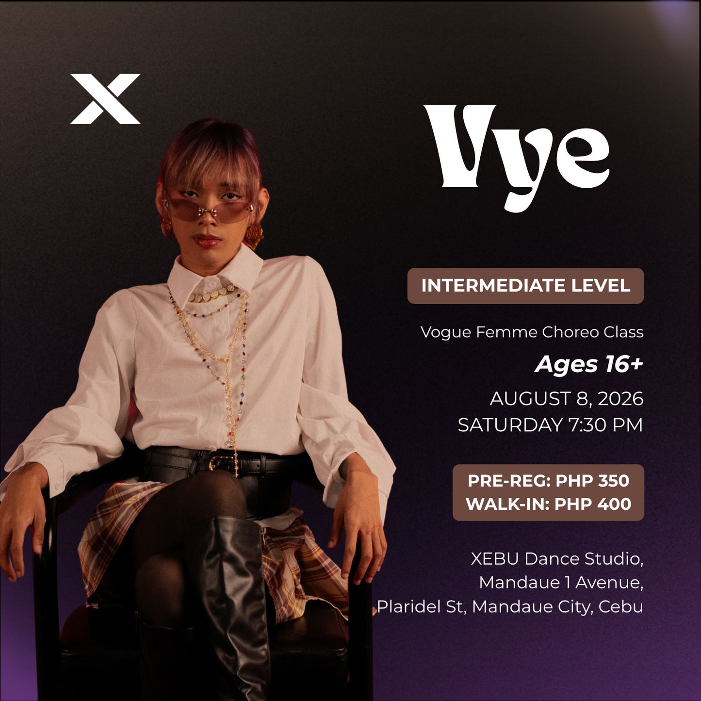 INTERMEDIATE | VOGUE Femme Class with Vye | Saturday 7:30 PM