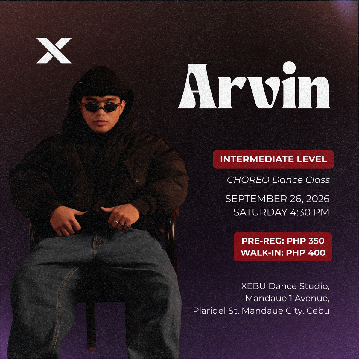 INTERMEDIATE | CHOREO Dance Class with Arvin | Saturday 4:30 PM