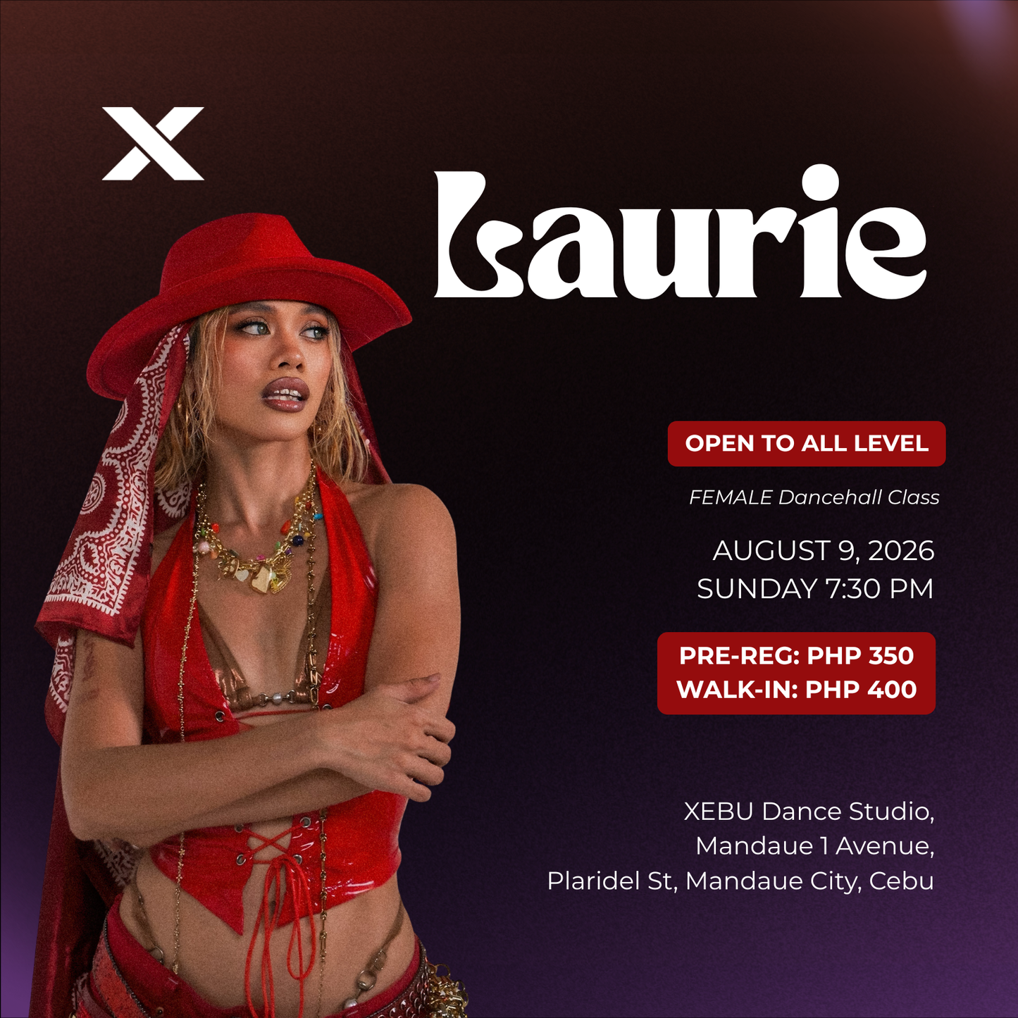 OPEN TO ALL | FEMALE Dancehall Class with Laurie | Sunday 7:30 PM