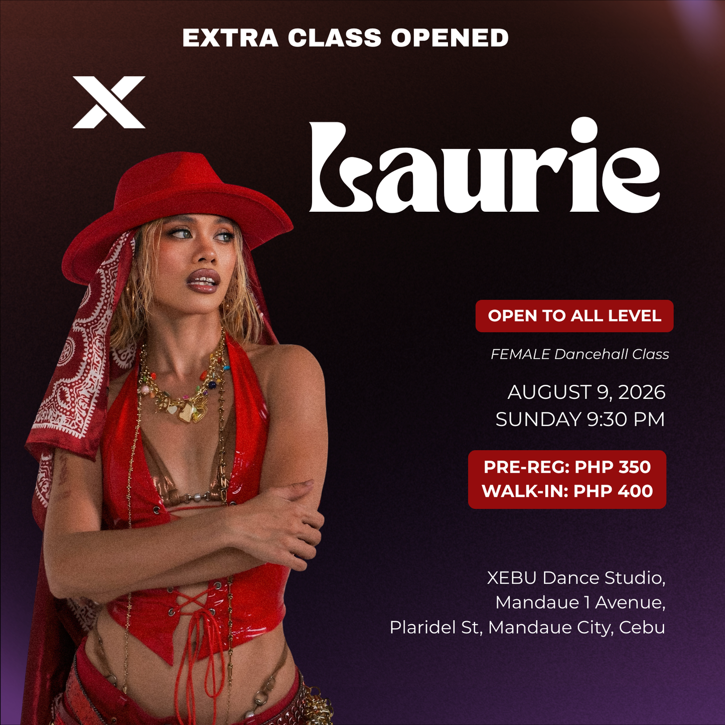 OPEN TO ALL | FEMALE Dancehall Class with Laurie | Sunday 9:30 PM